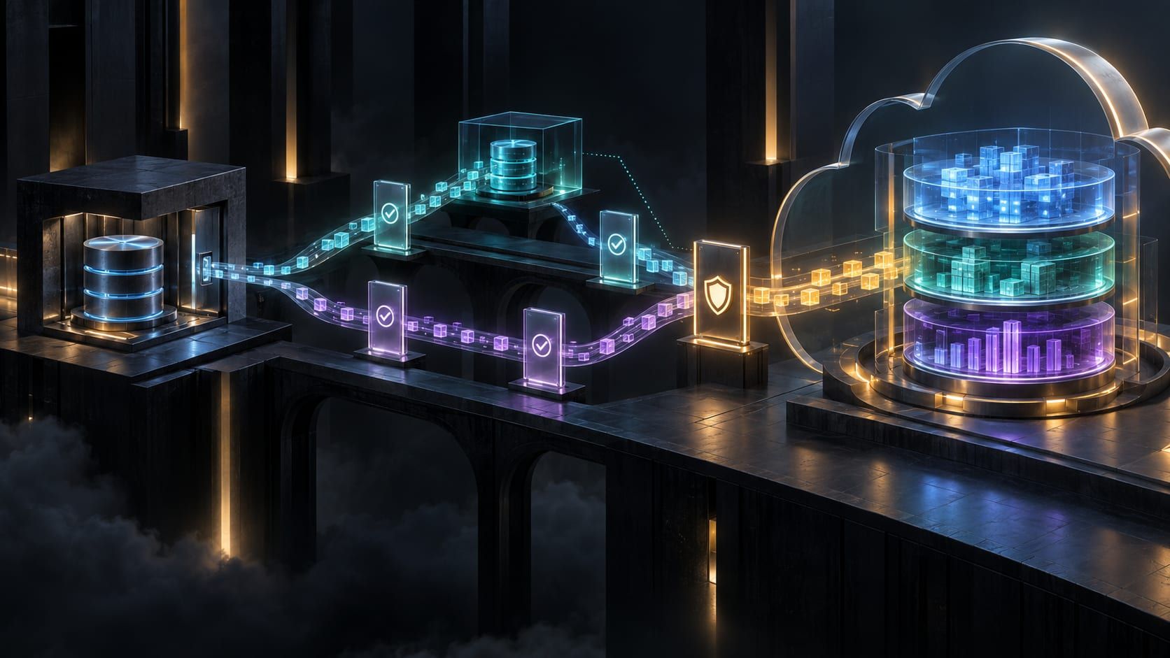 Transición controlada de un PostgreSQL local hacia una plataforma gestionada con ramas de rehearsal, gates de verificación y dominios de datos aislados.